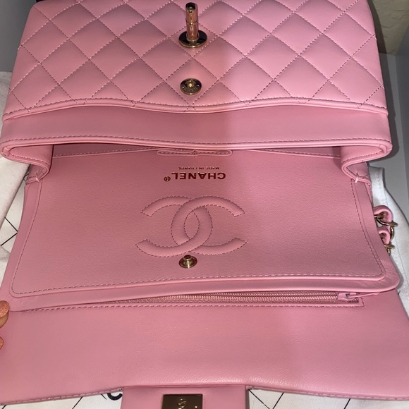 RARE NIB CHANEL CLASSIC DOUBLE FLAP PINK - Picture 11 of 17